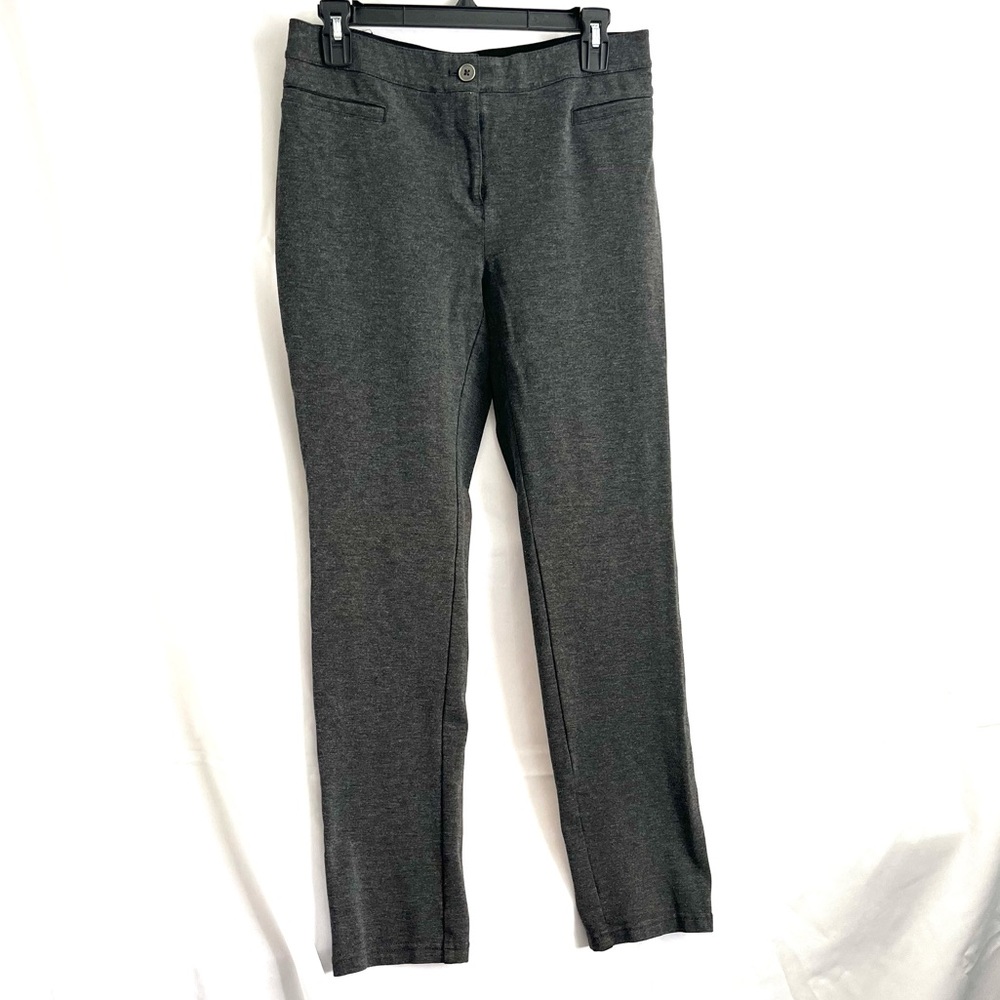 Chicos Career stretchy pants Heather gray slim fit